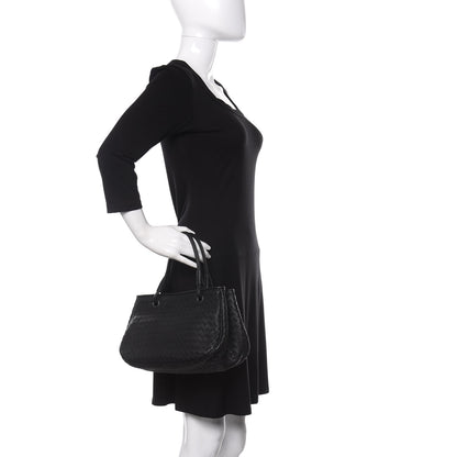 Bottega Veneta Grainy Calfskin Intrecciato Woven Tote Black 2 of 10