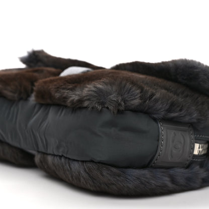 Chanel Rabbit Fur Sport Flap Dark Grey 9 of 10