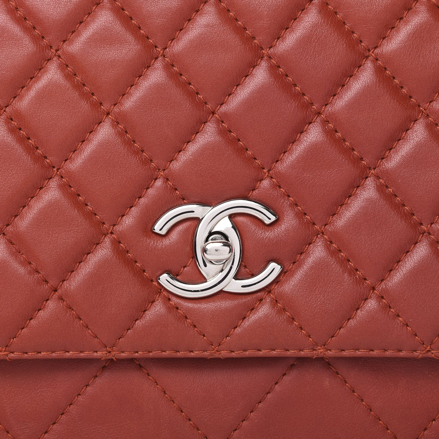 Calfskin Quilted In the Business Flap Bag Red