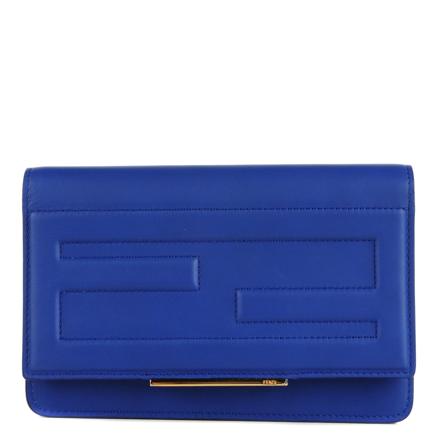 Vitello Flamingo Tube Wallet on Chain Blue Neon