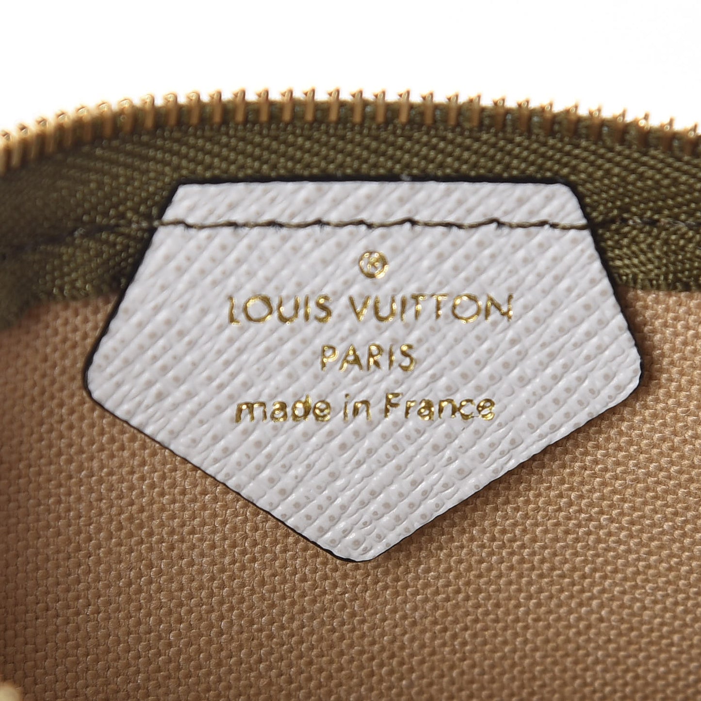 Monogram Giant Micro Pochette Accessories Kaki White