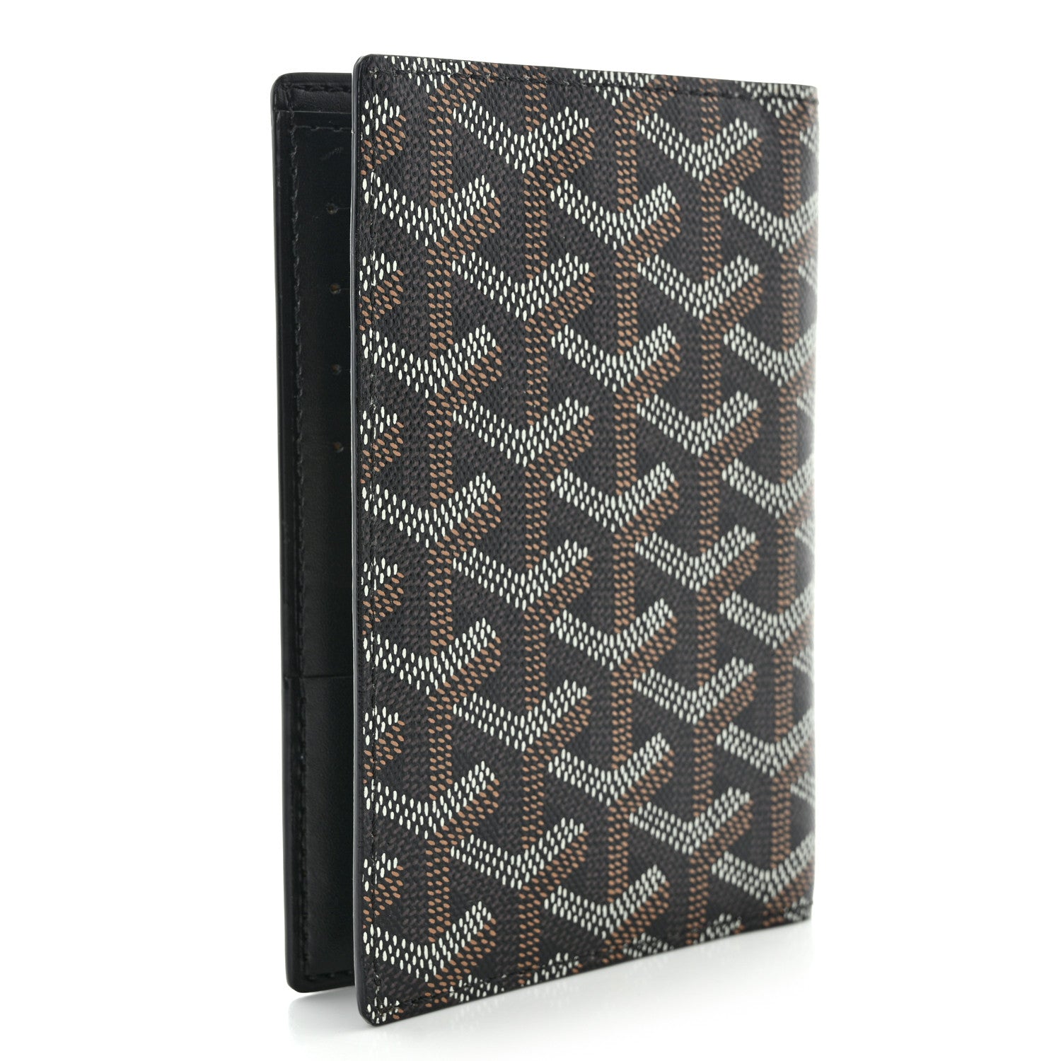 Goyard Goyardine Grenelle Passport Wallet Black Gold 3 of 7