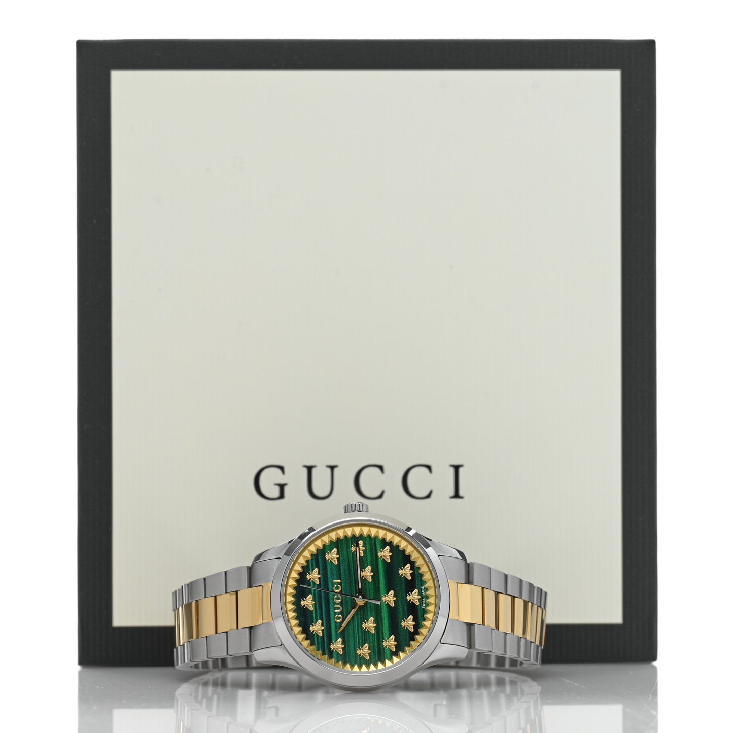 Stainless Steel Malachite 32mm G-Timeless Bee Quartz Watch