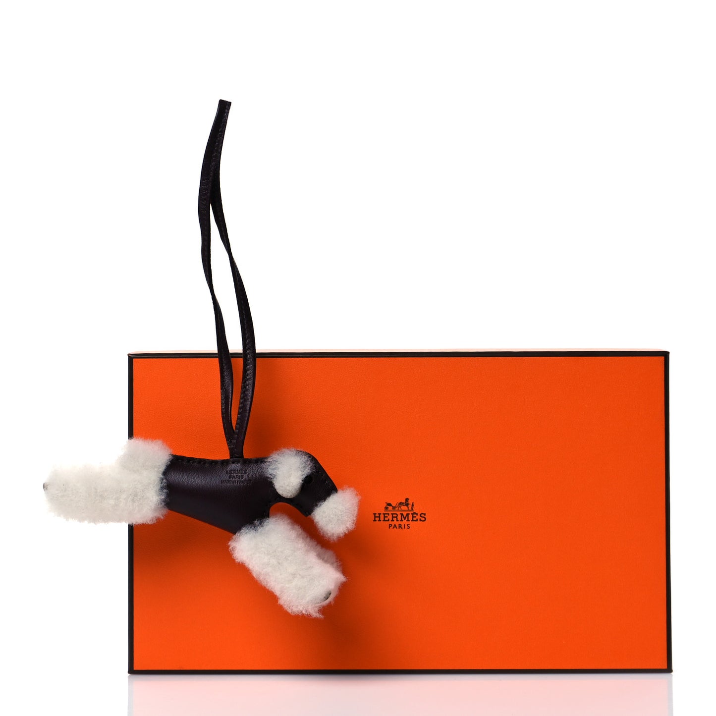 Milo Lambskin Shearling Budy Charm Chocolate