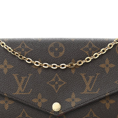 Louis Vuitton Monogram Pochette Felicie Chain Wallet Fuchsia 8 of 10