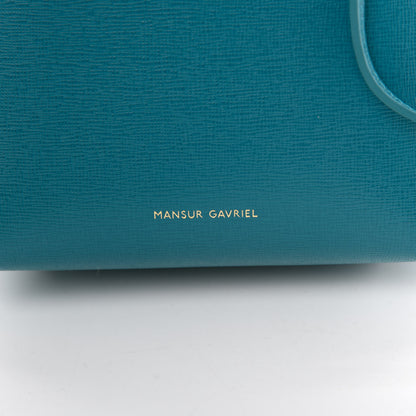 Mansur Gavriel Saffiano Mini Mini Bucket Bag Teal 6 of 12