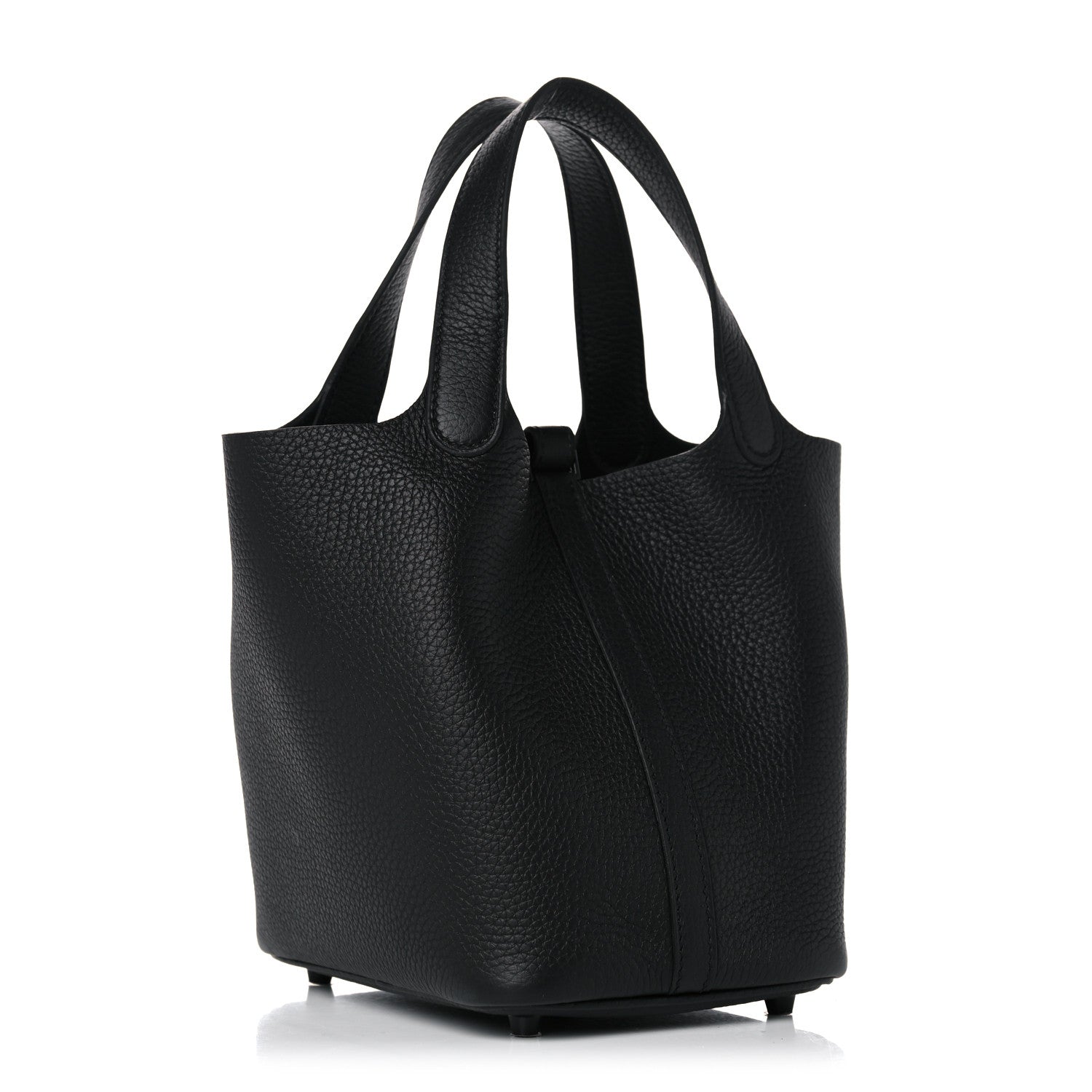 Hermes Taurillon Clemence Monochrome Picotin Lock 18 PM Black 2 of 9