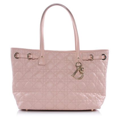 Christian Dior Coated Canvas Cannage Small Panarea Tote Light Pink 1 of 8