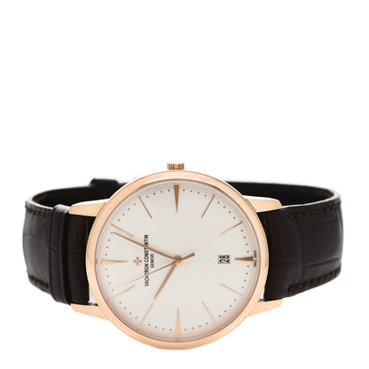 Vacheron Constantin 18K Pink Gold Alligator 40mm Patrimony Automatic Watch 85180 2 of 6