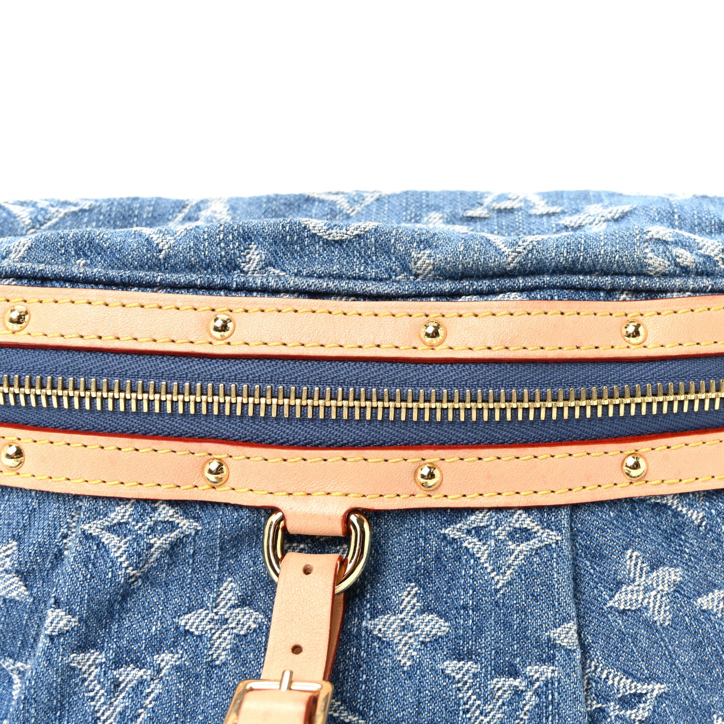 Monogram Denim High Rise Bumbag Blue