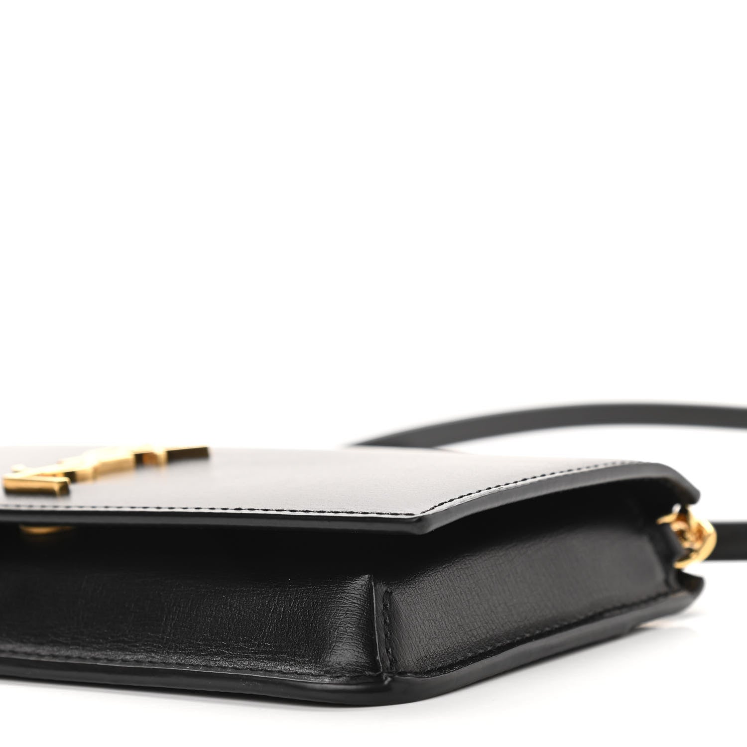 Saint Laurent Smooth Calfskin Monogram Phone Holder Crossbody Black 9 of 9