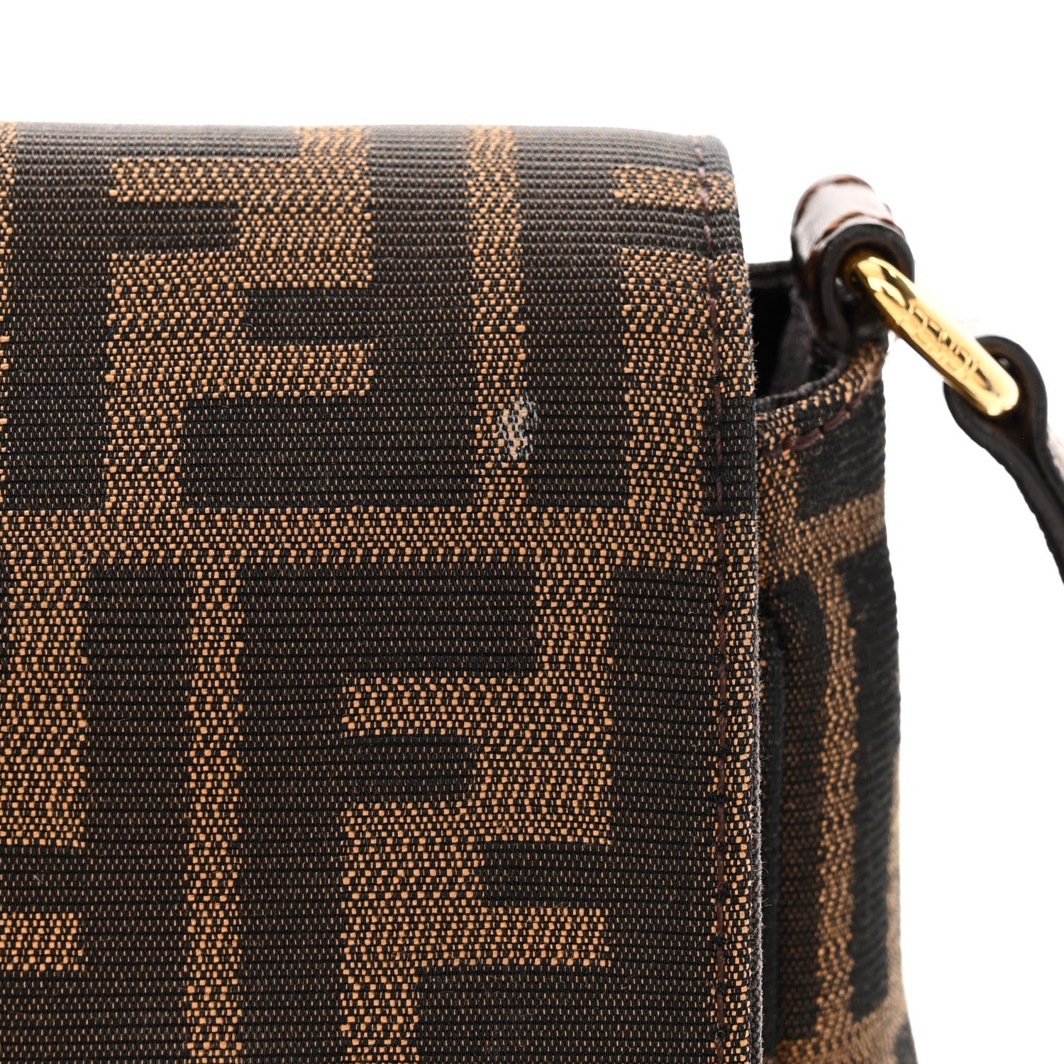 Fendi Zucca Vitello Artic Small Messenger Bag Tobacco Castagna 13 of 14