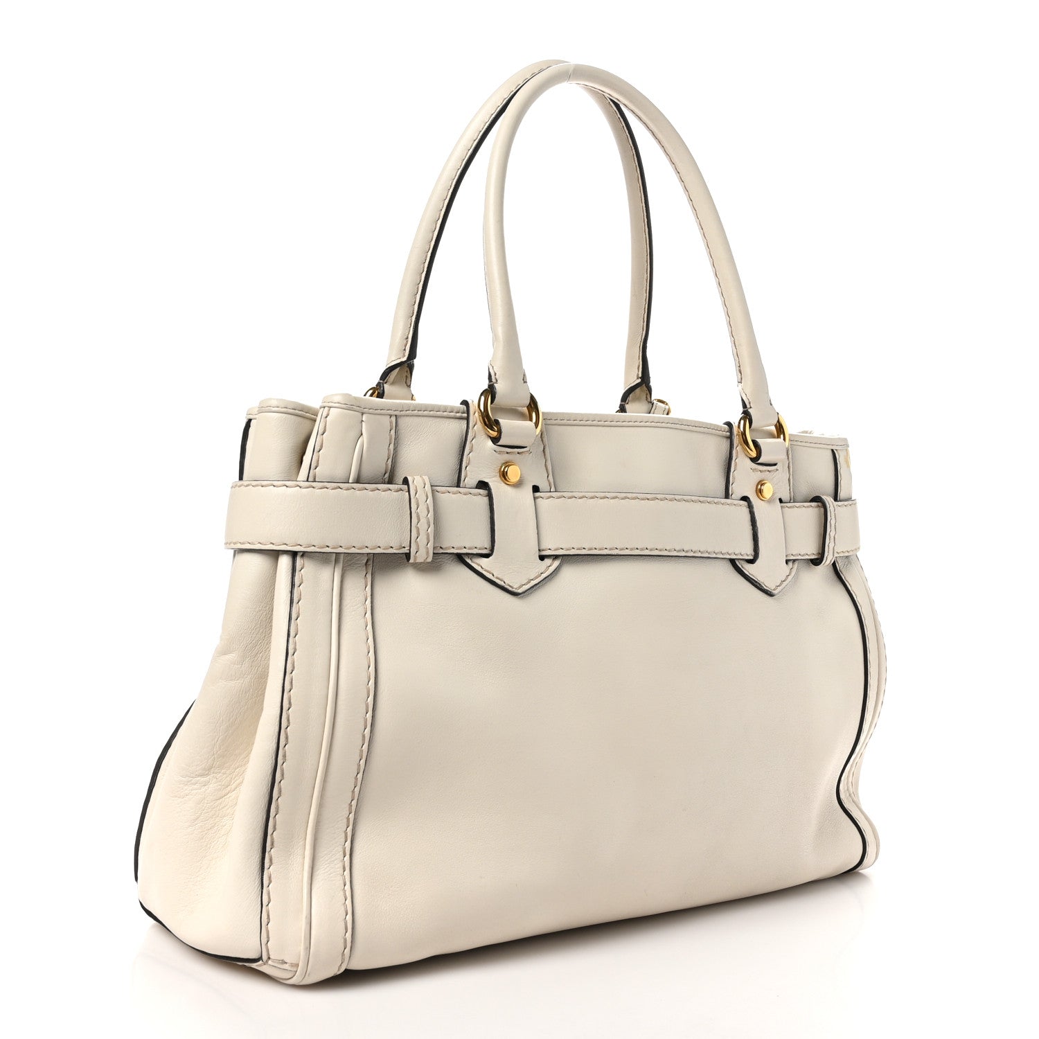 Gucci Calfskin Medium GG Running Tote White 3 of 11