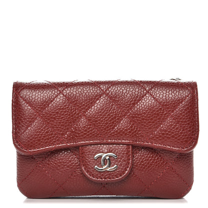 Chanel Caviar Quilted Coin Purse Dark Red 1 of 7