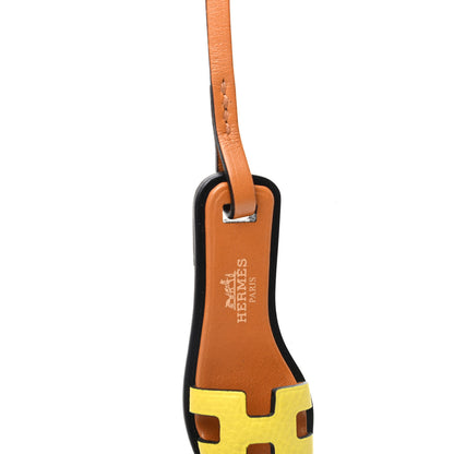 Hermes Epsom Butler Calfskin Hunter Oran Nano Bag Charm Lime 3 of 4
