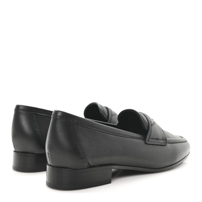 Chanel Calfskin Womens Stitched CC Loafers 38 Black 5 of 10