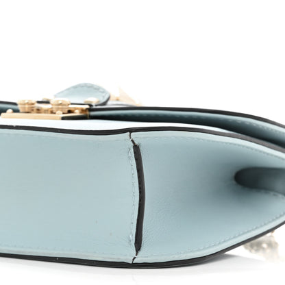 Valentino Garavani Vitello Small Glam Lock Rockstud Flap Sky Sorbet 9 of 11