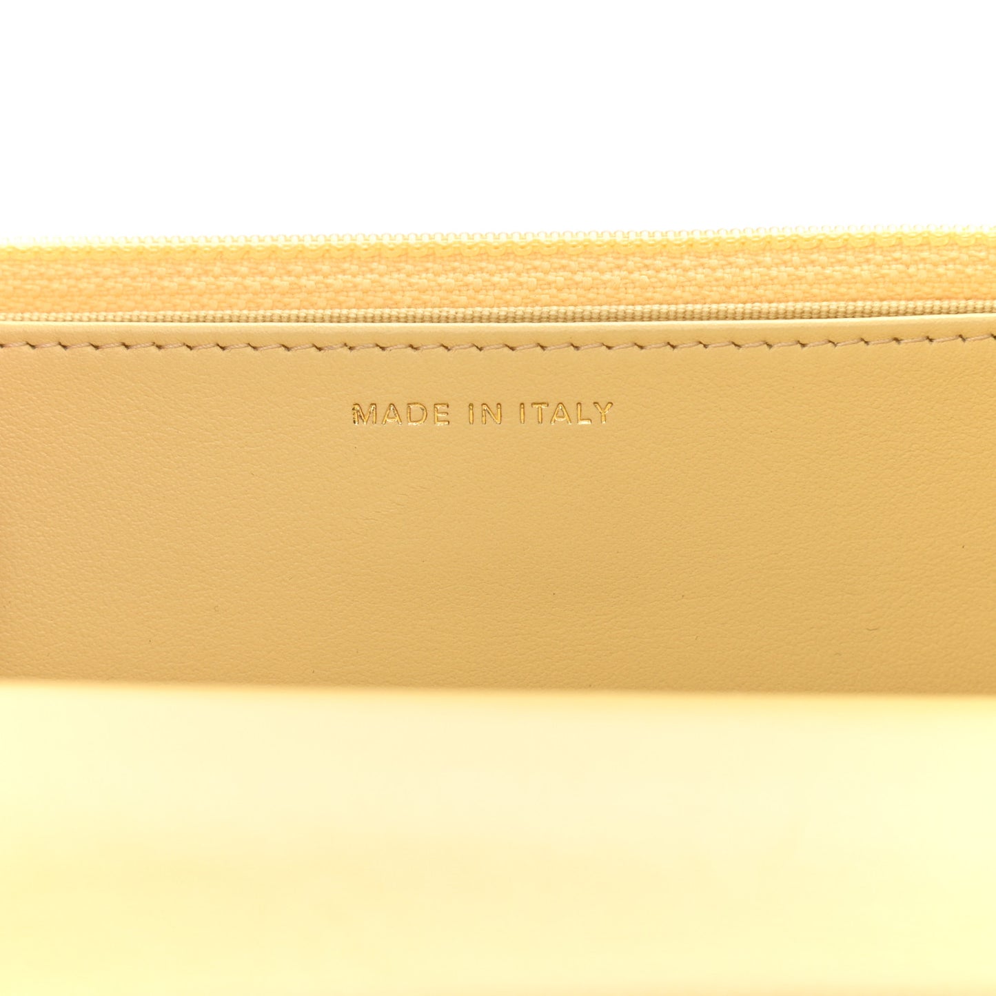 Lambskin Quilted Chanel 19 Wallet On Chain WOC Yellow