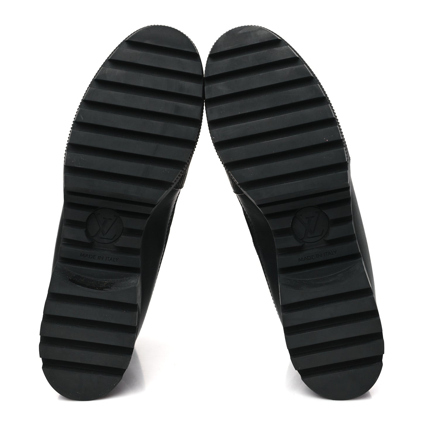 Velvet Calfskin Monogram Laureate Platform Desert Boots 41 Black White