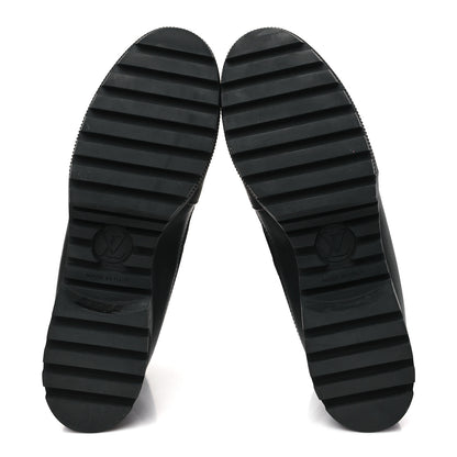 Louis Vuitton Velvet Calfskin Monogram Laureate Platform Desert Boots 41 Black White 5 of 7