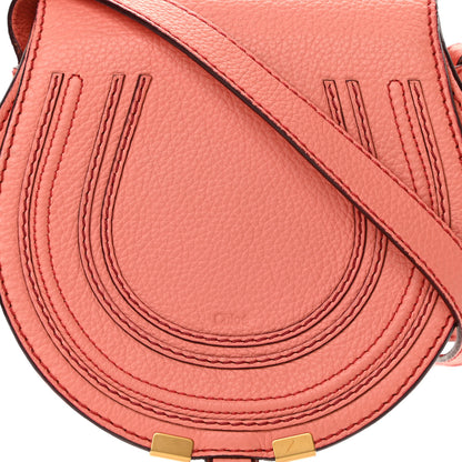 Chloe Calfskin Mini Marcie Round Crossbody Bag Coral Pop 8 of 15