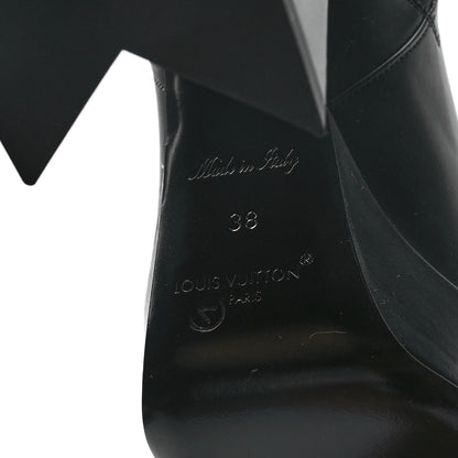 Louis Vuitton Calfskin Shake Platform Ankle Boots 38 Black 6 of 8