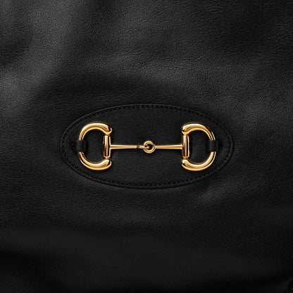 Gucci Calfskin Large Horsebit 1955 Tote Bag Black 8 of 10