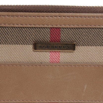 Burberry Leather Canvas House Check Zip Around Wallet 5 of 9