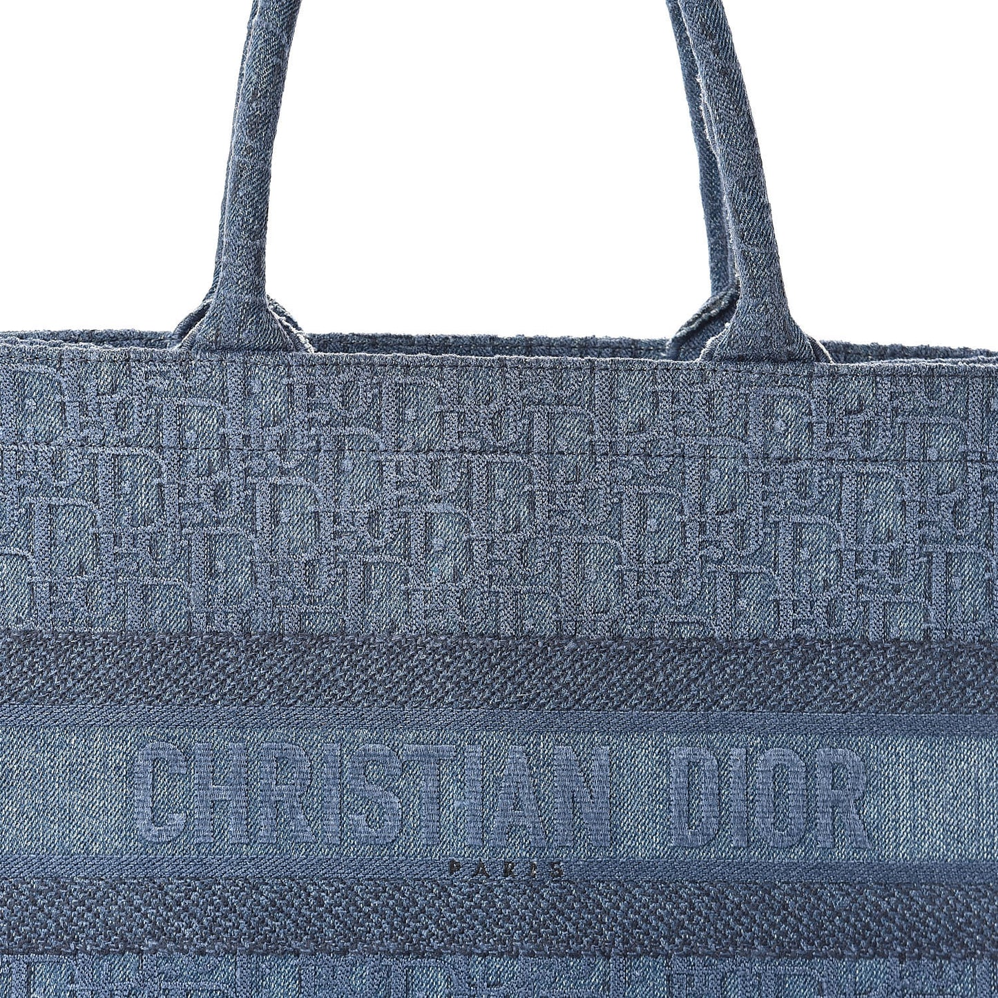 Oblique Denim Medium Book Tote Blue