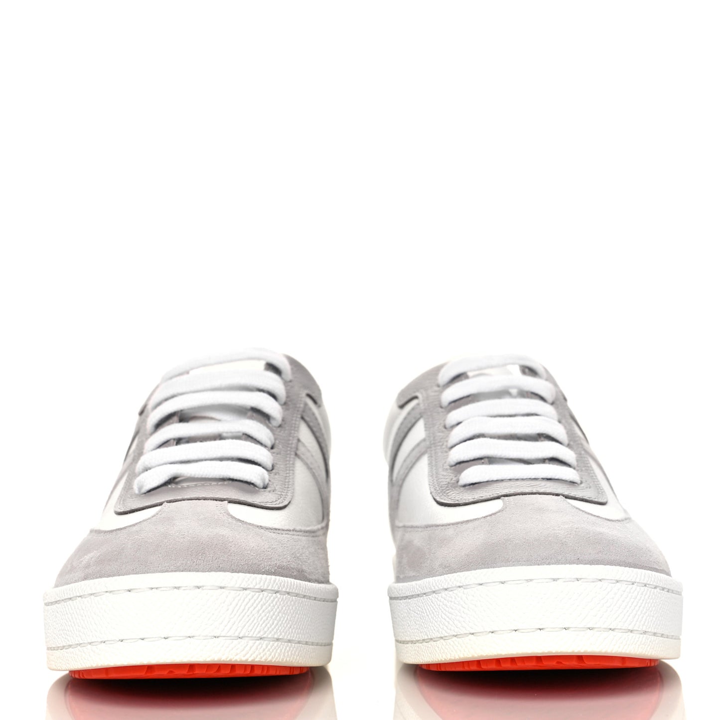 Epsom Suede Boomerang Sneakers 36.5 White Gris