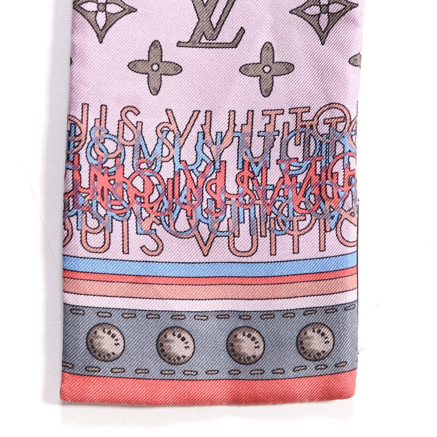 Silk Monogram Map Bandeau Lilac Mango