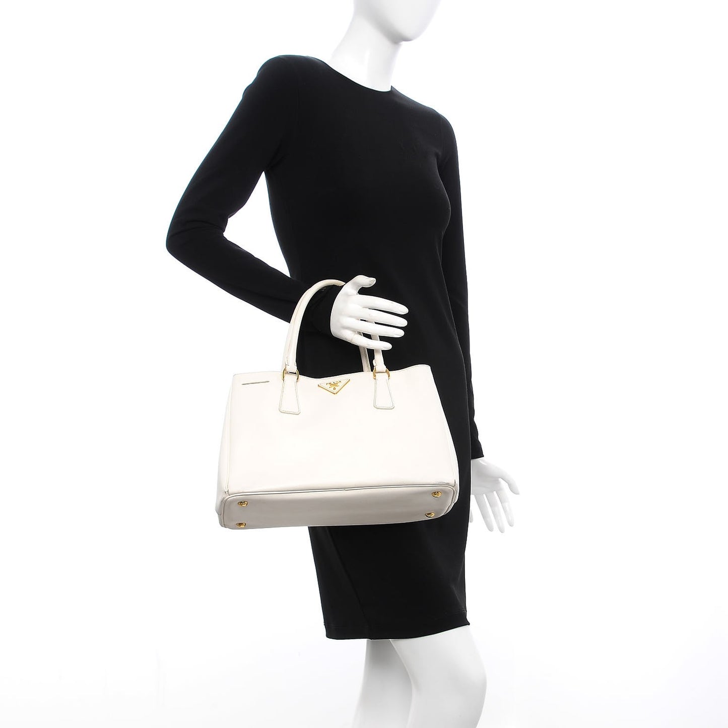 Saffiano Lux Medium Tote Talco