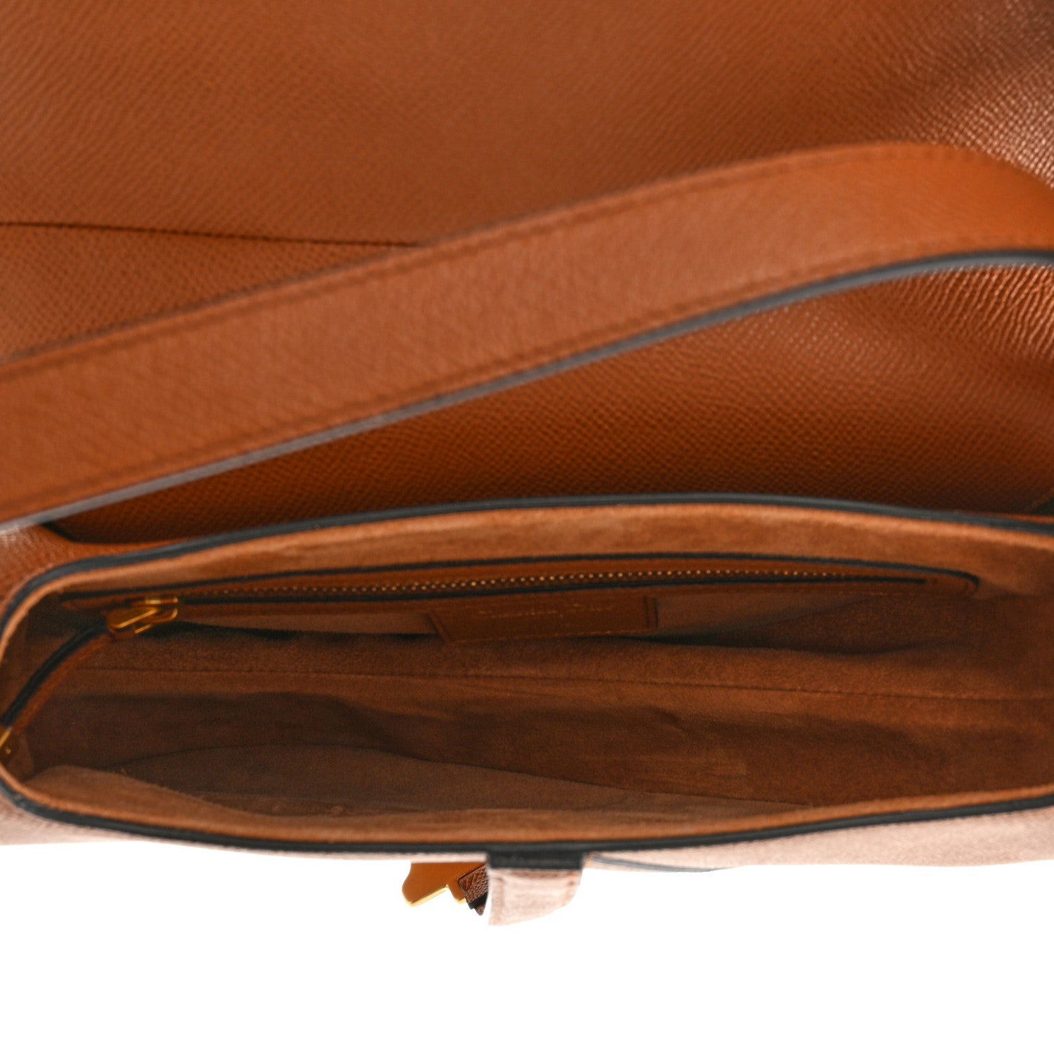 Christian Dior Grained Calfskin Saddle Bag With Strap Camello 5 of 9
