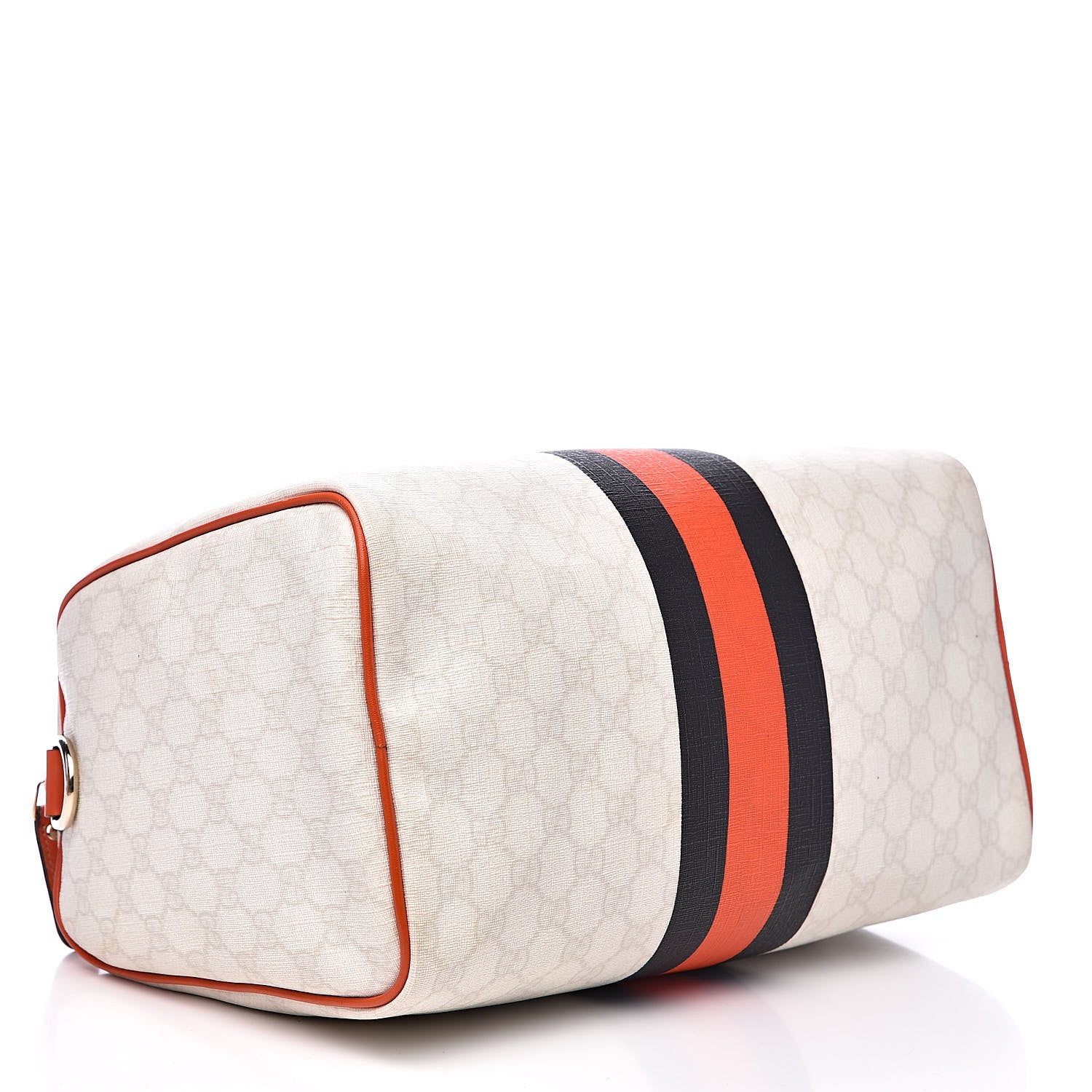 Gucci GG Plus Monogram Web Stripe Medium Joy Boston Orange 4 of 17