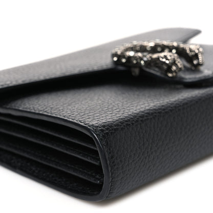 Gucci Calfskin Mini Dionysus Chain Wallet Black 9 of 11
