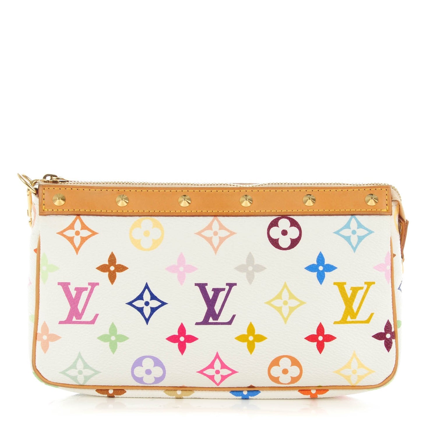Monogram Multicolor Pochette Accessories White