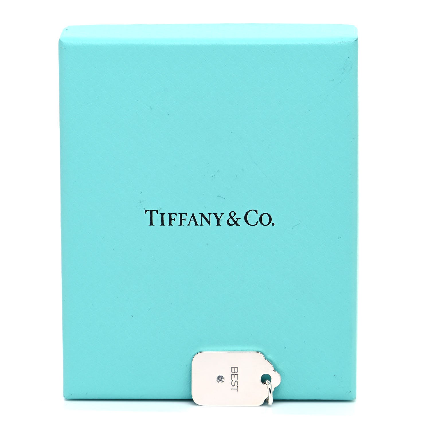 Tiffany Sterling Silver Diamond Best Logo Charm 5 of 5