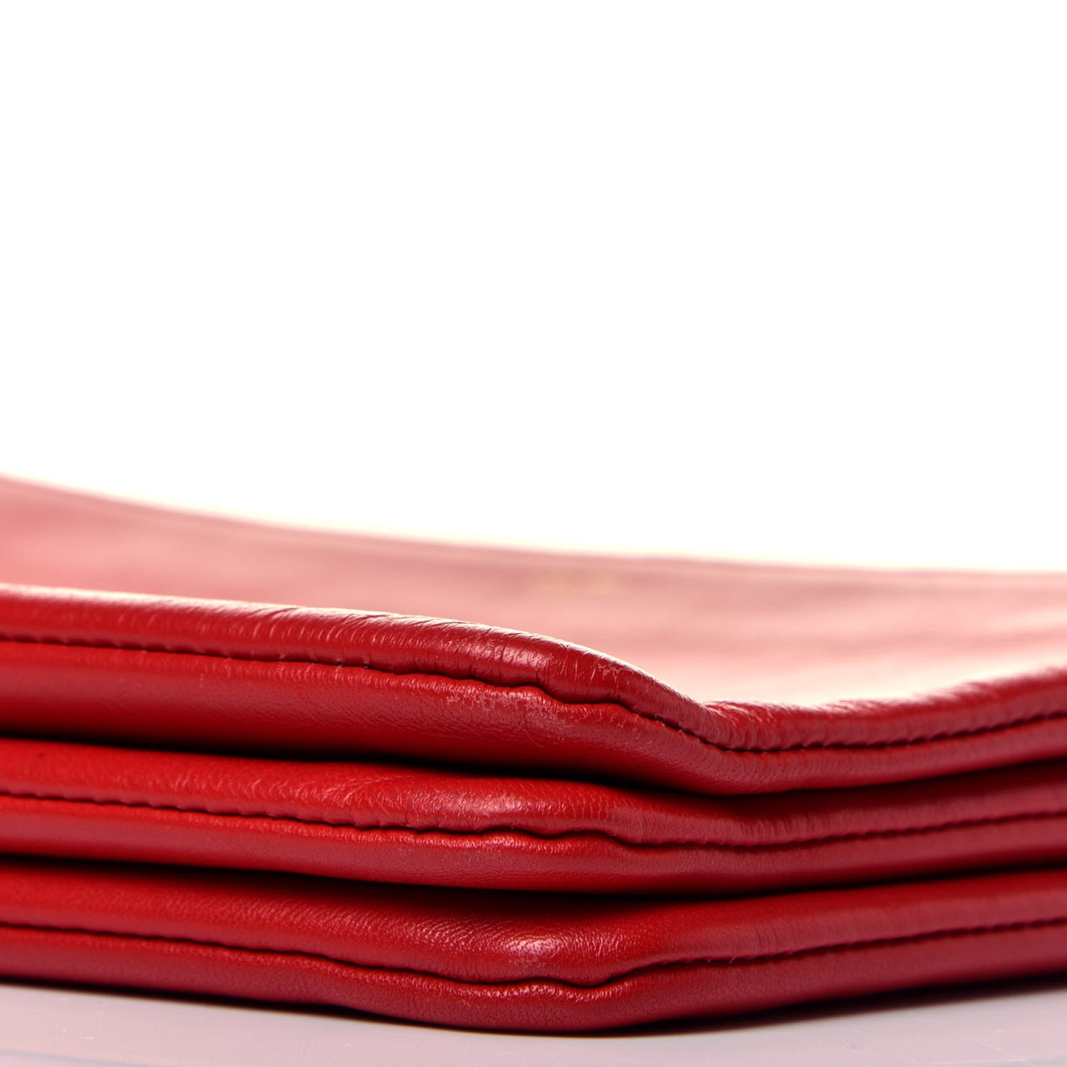 Celine Lambskin Large Trio Crossbody Bag Red 9 of 9