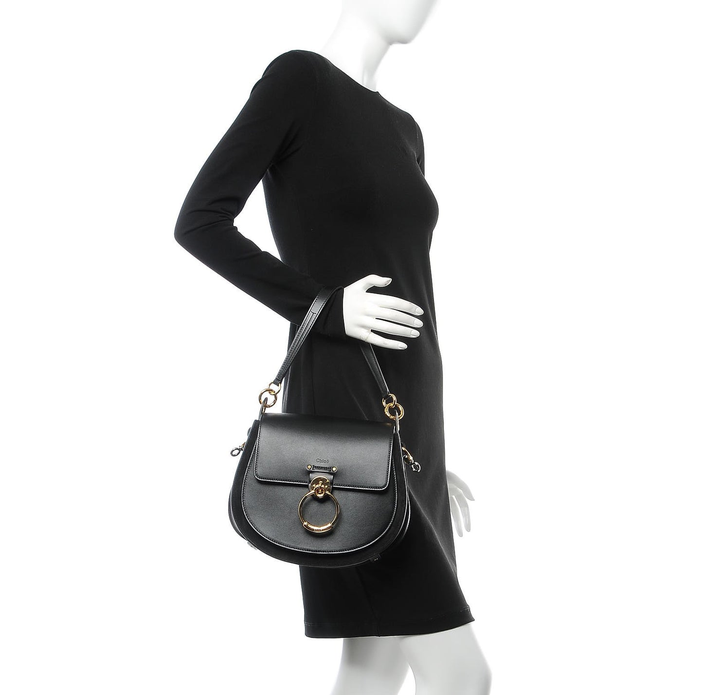 Calfskin Large Tess Bag Black