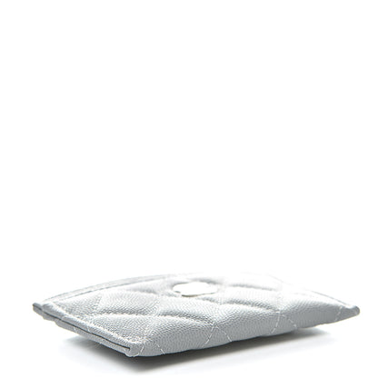 Chanel Caviar Quilted Card Holder Grey 4 of 9