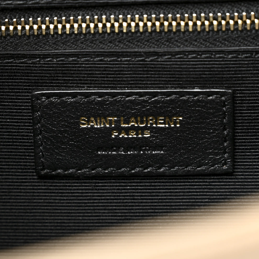 Saint Laurent Grain De Poudre Mixed Matelasse Large Triquilt Monogram ...