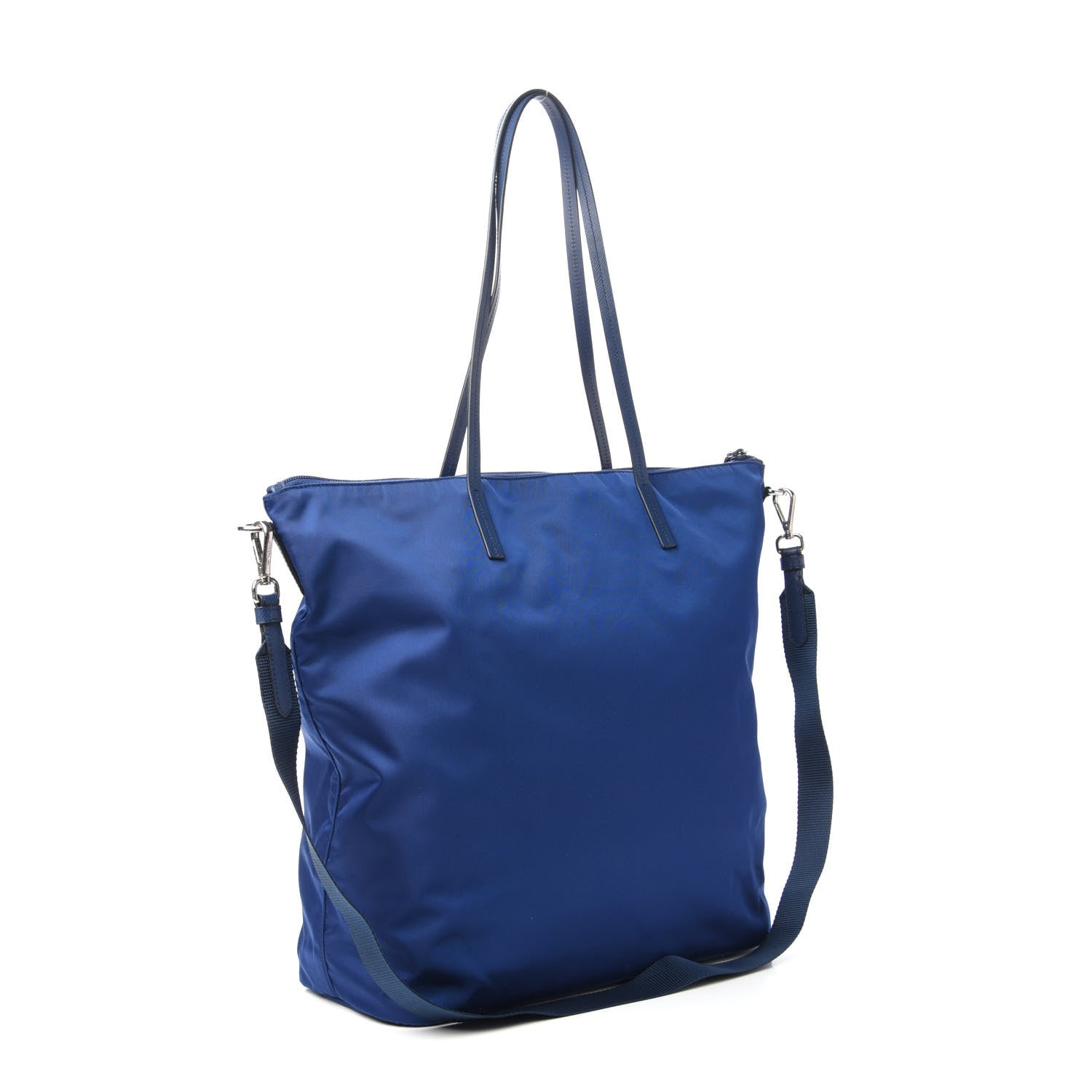 Prada Tessuto Nylon Saffiano Tote Bluette 3 of 9