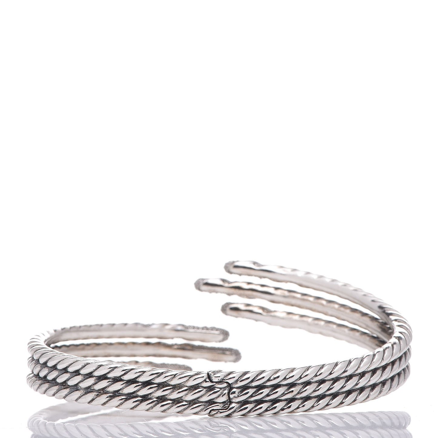 Sterling Silver Diamond 3-Row Open Willow Bracelet
