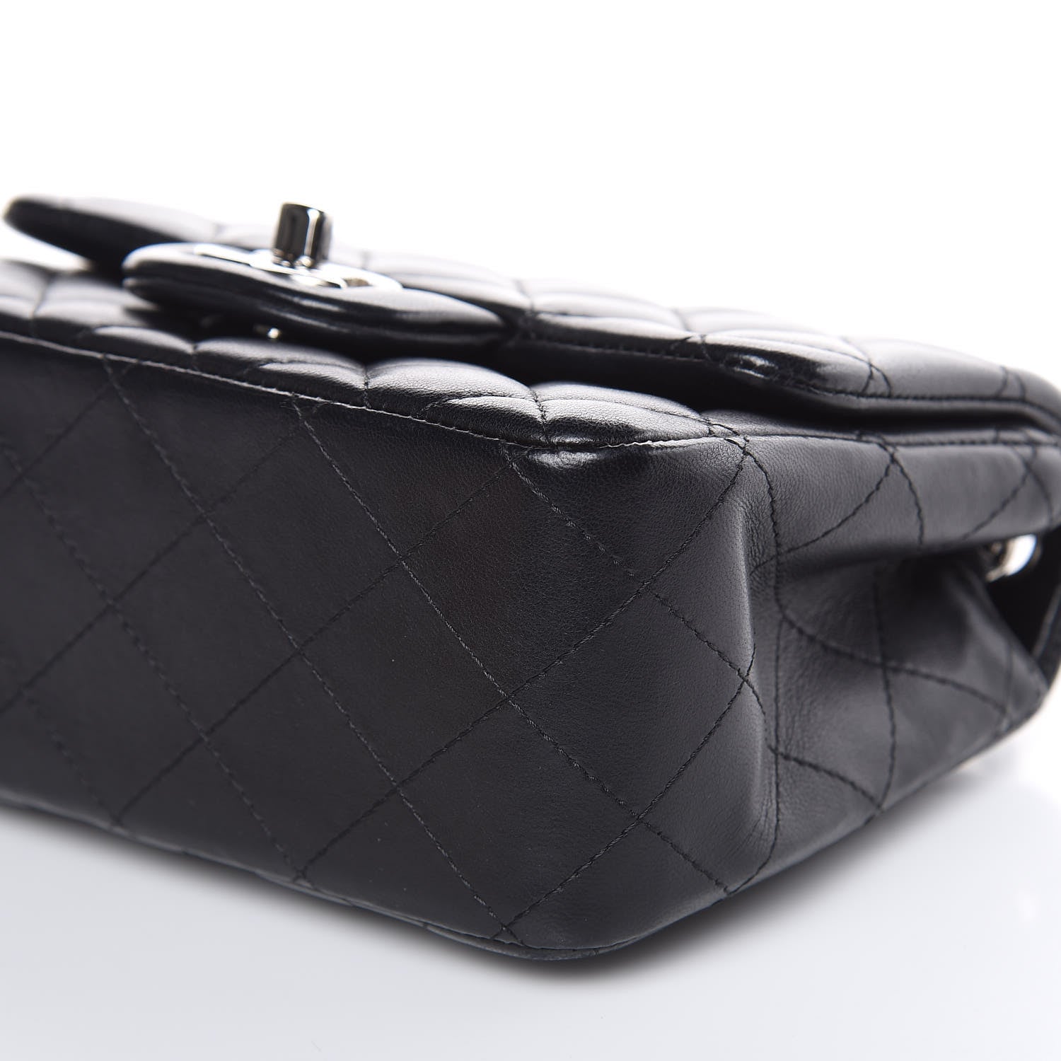 Chanel Lambskin Quilted Mini Square Flap Black 9 of 13