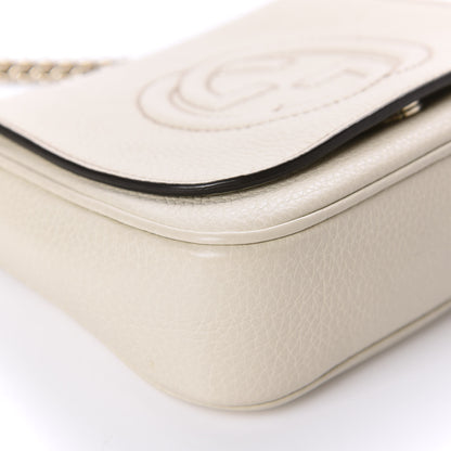 Gucci Pebbled Calfskin Small Soho Flap Crossbody Off White 6 of 11