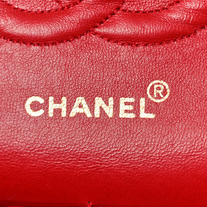 Chanel Lambskin Quilted Medium Double Flap Red 6 of 12