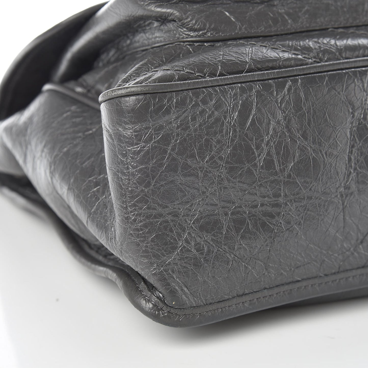 Crinkled Calfskin Matelasse Monogram Large Niki Chain Satchel Storm
