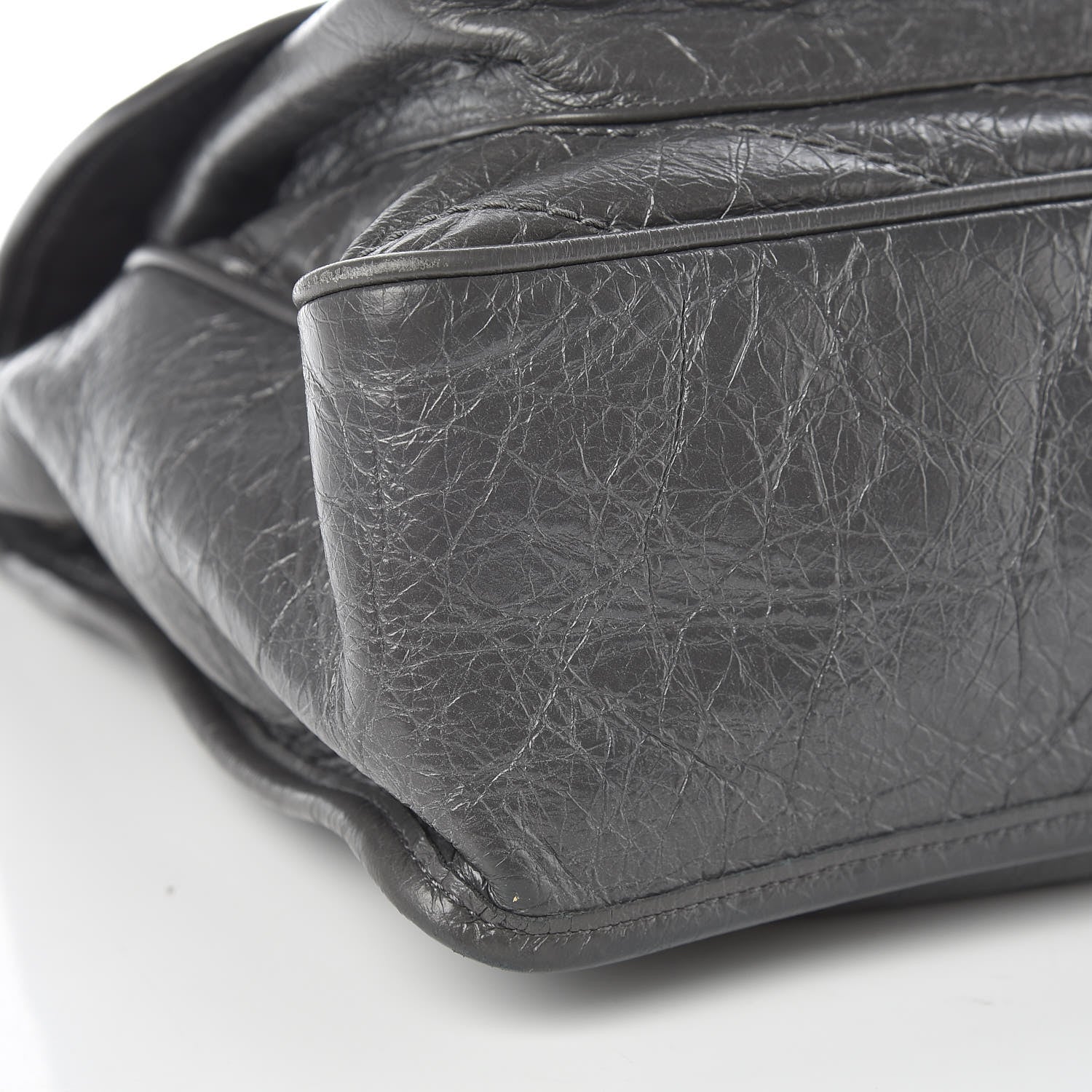 Saint Laurent Crinkled Calfskin Matelasse Monogram Large Niki Chain Satchel Storm 11 of 14