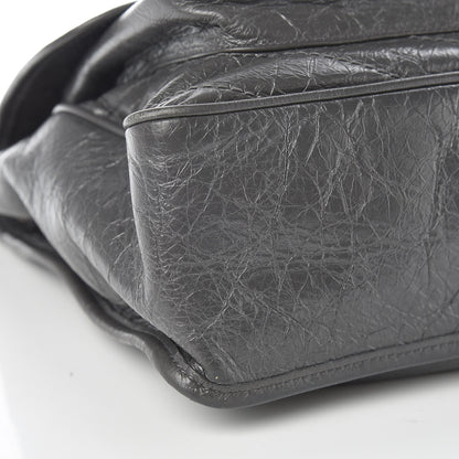 Saint Laurent Crinkled Calfskin Matelasse Monogram Large Niki Chain Satchel Storm 11 of 14