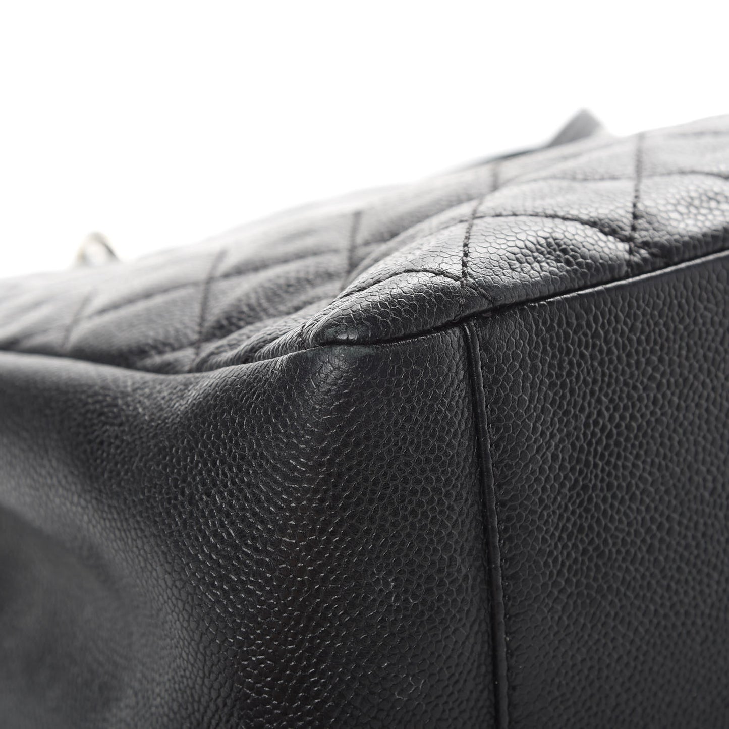 Caviar Quilted Grand Shopping Tote GST Black